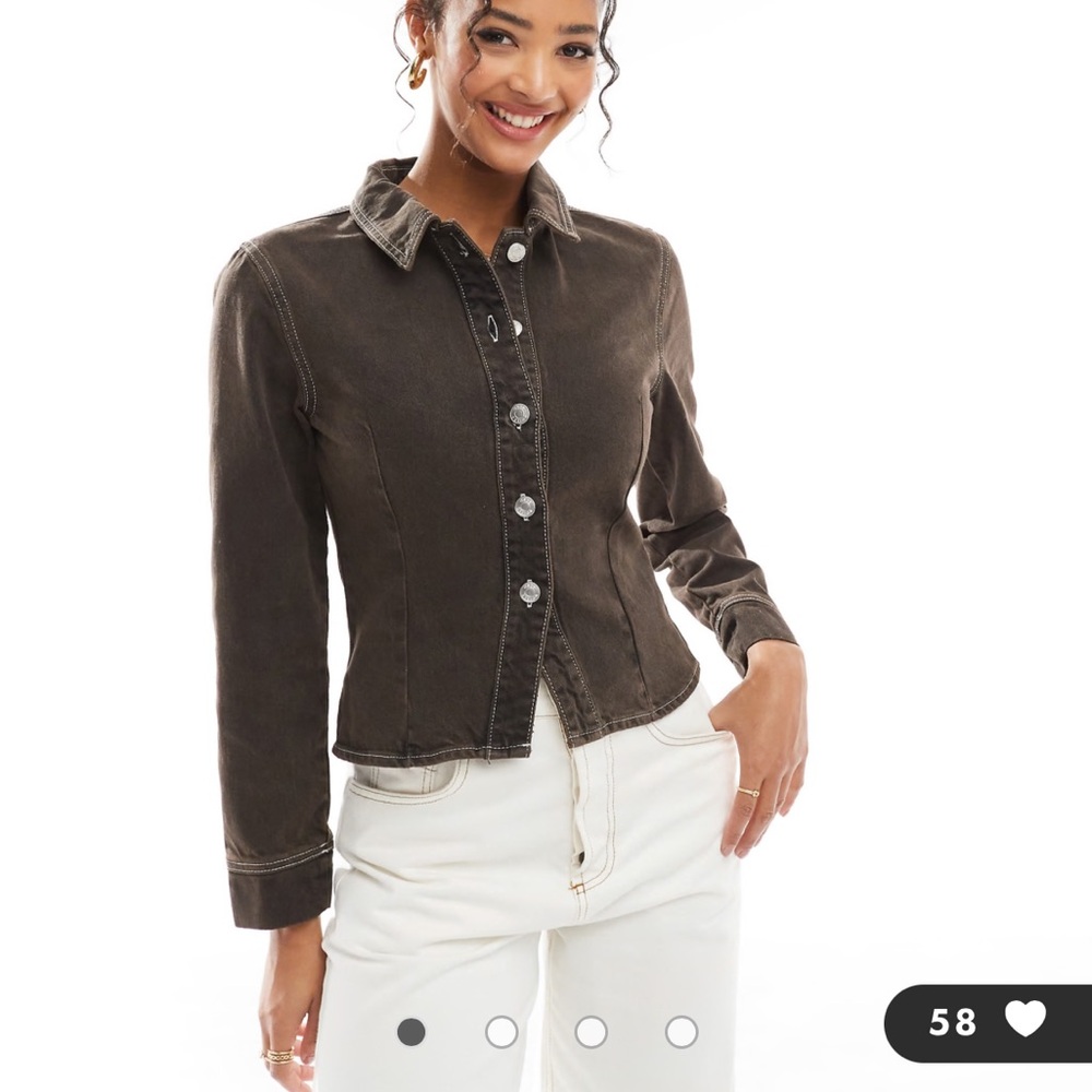 ASOS Brown Denim Shirt, size small